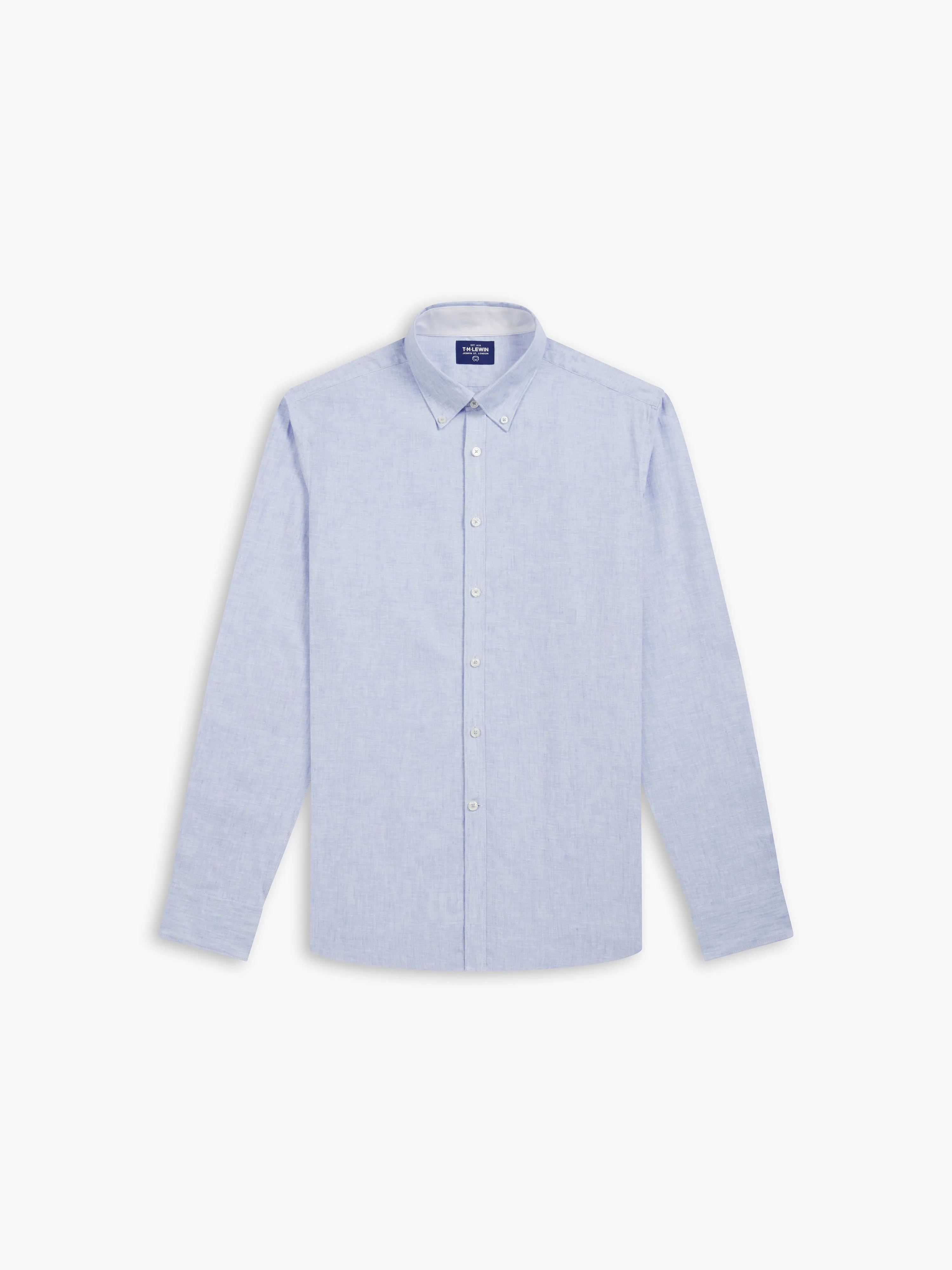 Slim Fit Blue Linen Modal Shirt sold by T.M.Lewin