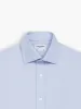 Non-Iron Sky Blue Regular Fit Lightweight Twill Double Cuff Classic Collar Shirt sold by T.M.Lewin