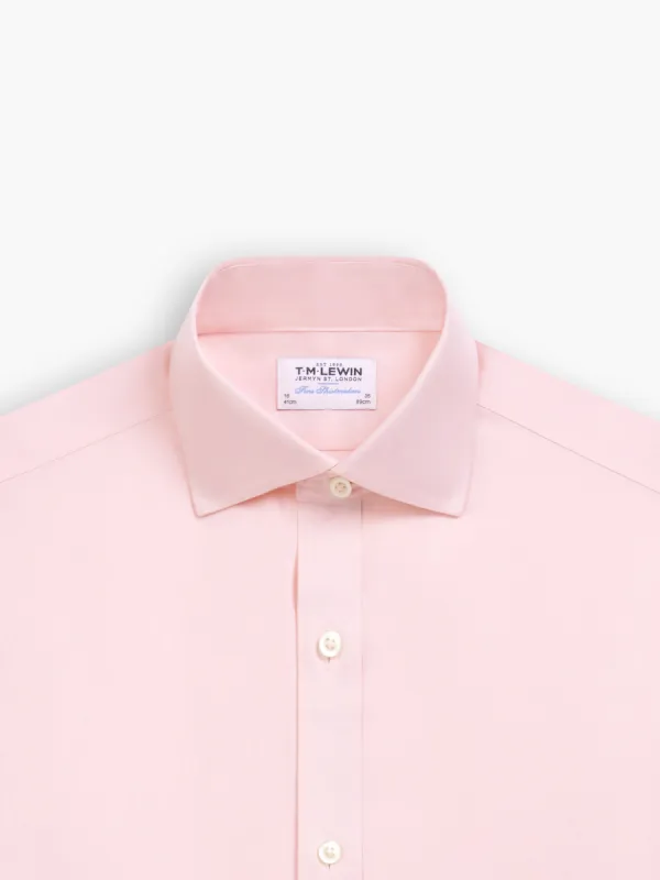 Non-Iron Pink Twill Fitted Single Cuff Classic Collar Shirt sold by T.M.Lewin