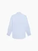 Non-Iron Blue Mini Rectangle Plain Weave Fitted Single Cuff Semi-Cutaway Collar Shirt sold by T.M.Lewin