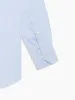 Non-Iron Blue Mini Rectangle Plain Weave Fitted Single Cuff Semi-Cutaway Collar Shirt sold by T.M.Lewin