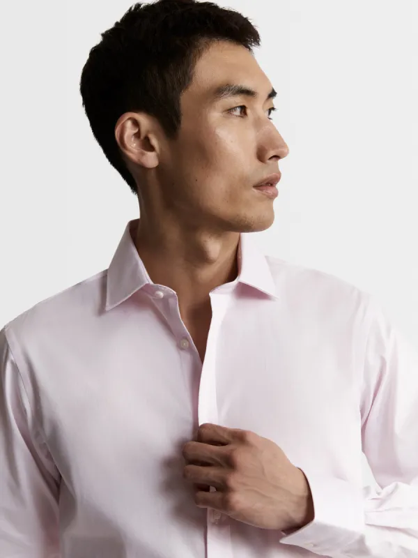 Max Performance Pink Twill Regular Fit Classic Collar Single Cuff Shirt sold by T.M.Lewin