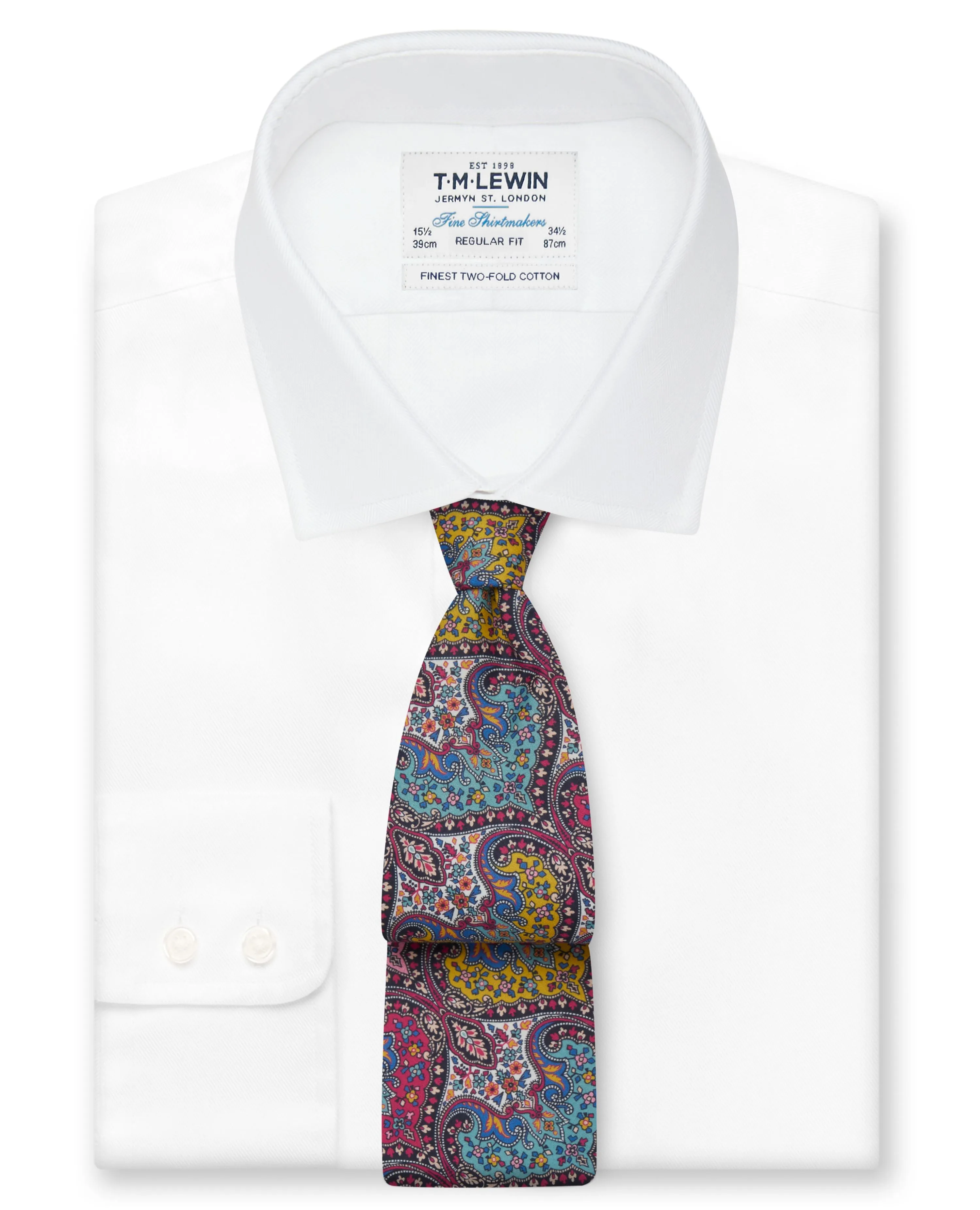 Pink Print Tie sold by T.M.Lewin product image thumbnail 2