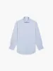 Non-Iron Blue Poplin Slim Fit Single Cuff Cutaway Collar Shirt sold by T.M.Lewin