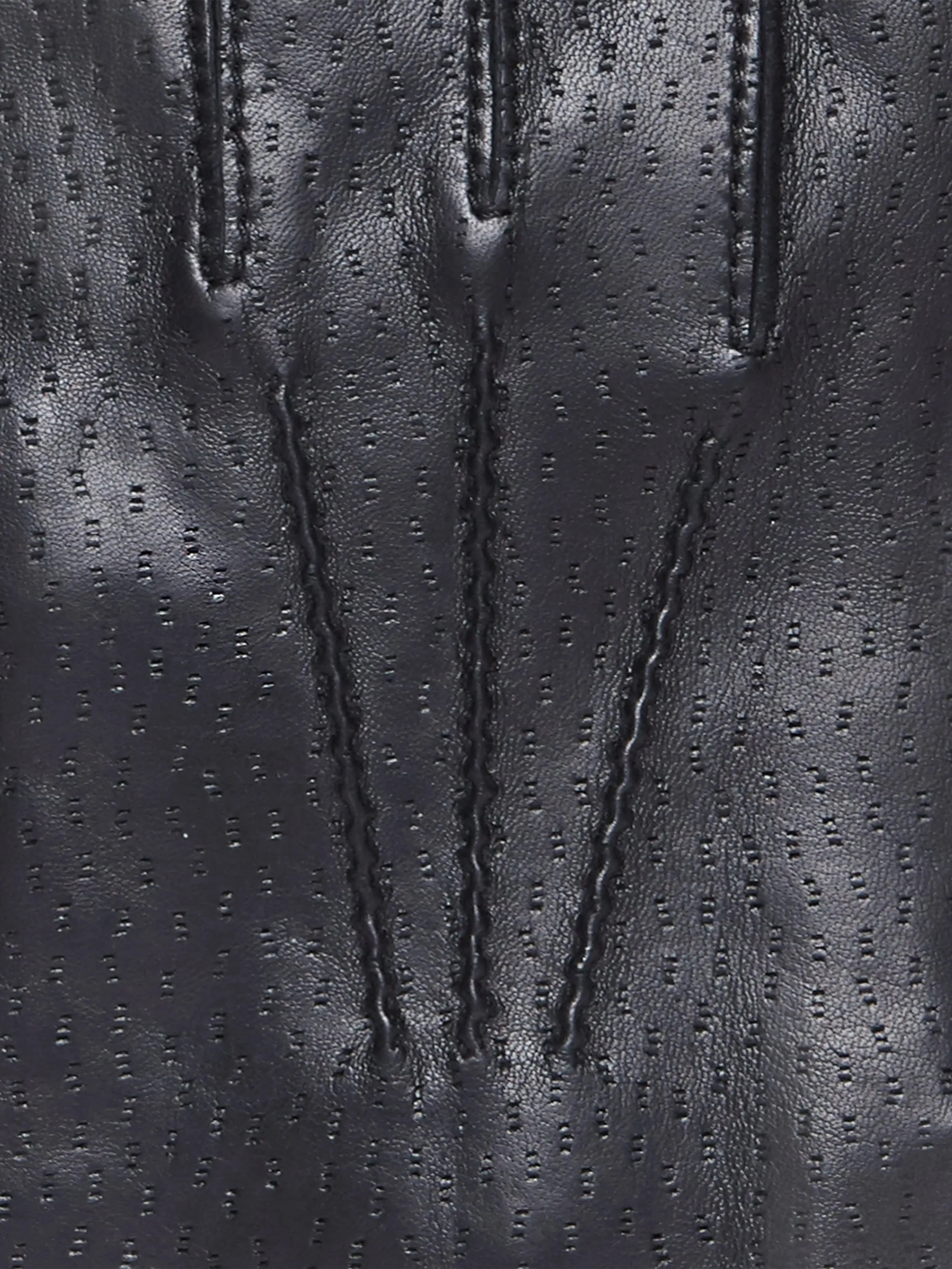 Luxury Textured Leather Black Cashmere-Lined Gloves sold by T.M.Lewin product image thumbnail 2