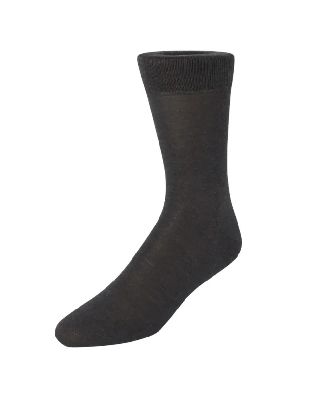 Falke Tiago Sock Charcoal sold by T.M.Lewin