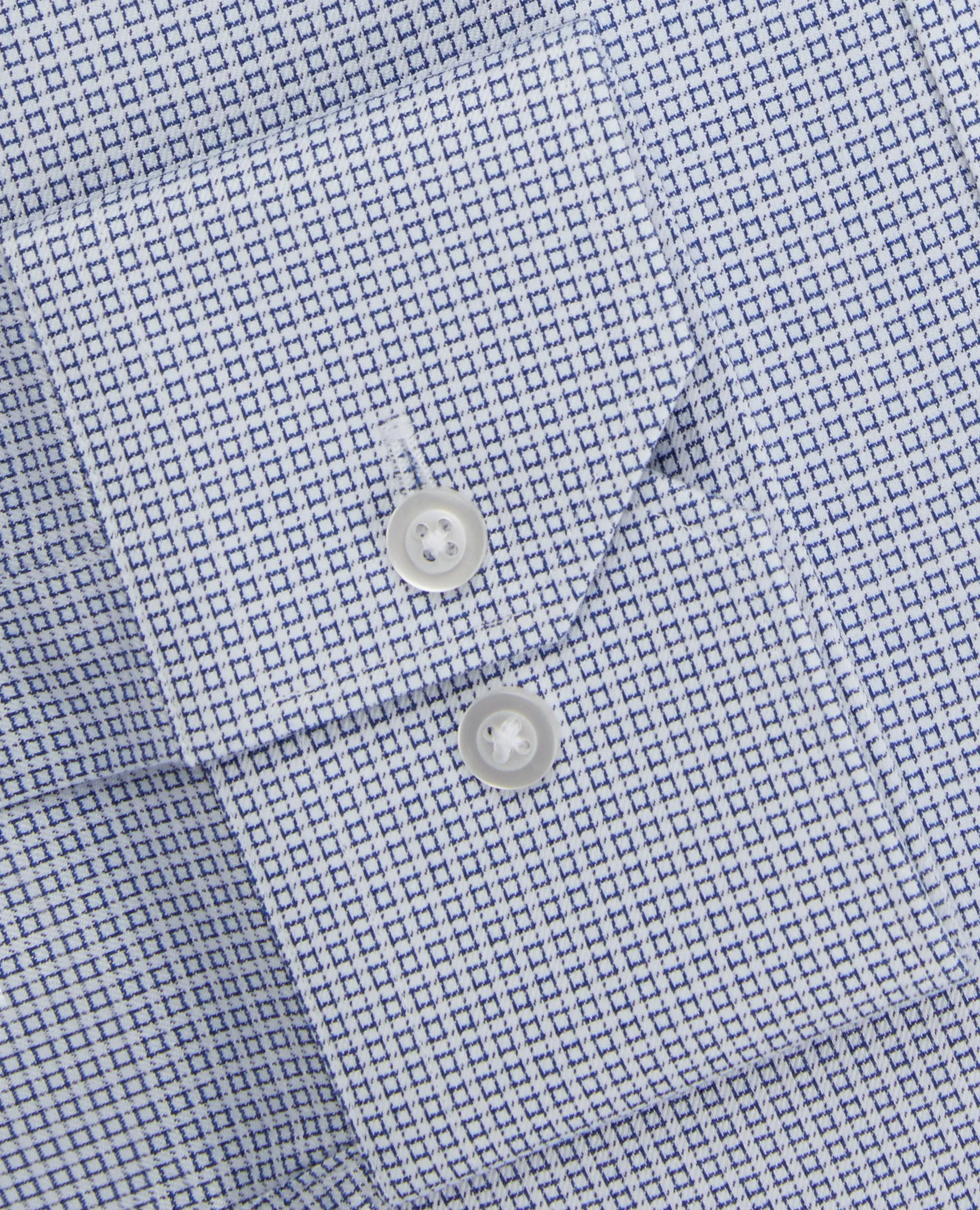 Non-Iron Super Fitted Single Cuff Geo Squares Blue Shirt sold by T.M.Lewin product image thumbnail 2