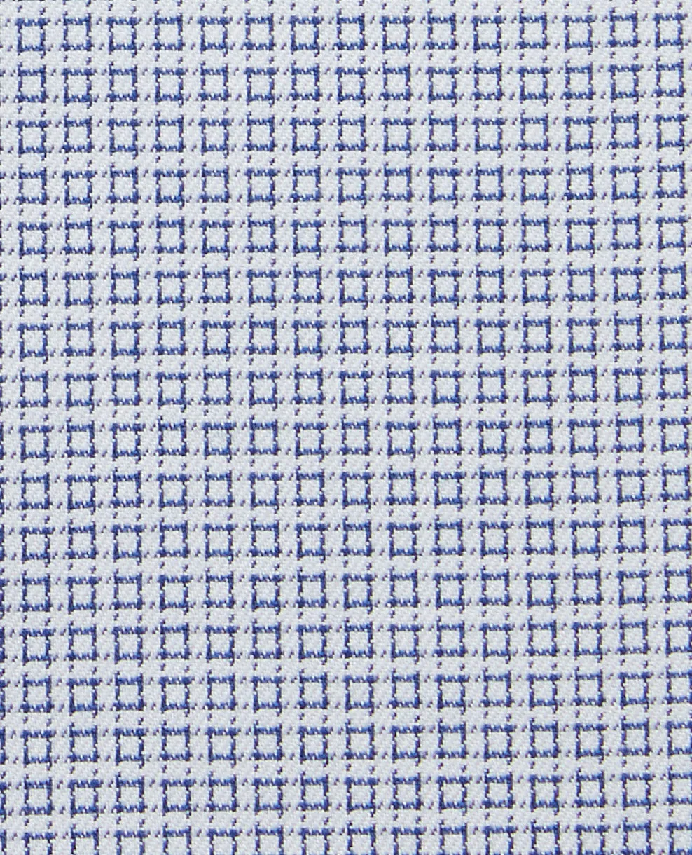 Non-Iron Super Fitted Single Cuff Geo Squares Blue Shirt sold by T.M.Lewin product image thumbnail 3