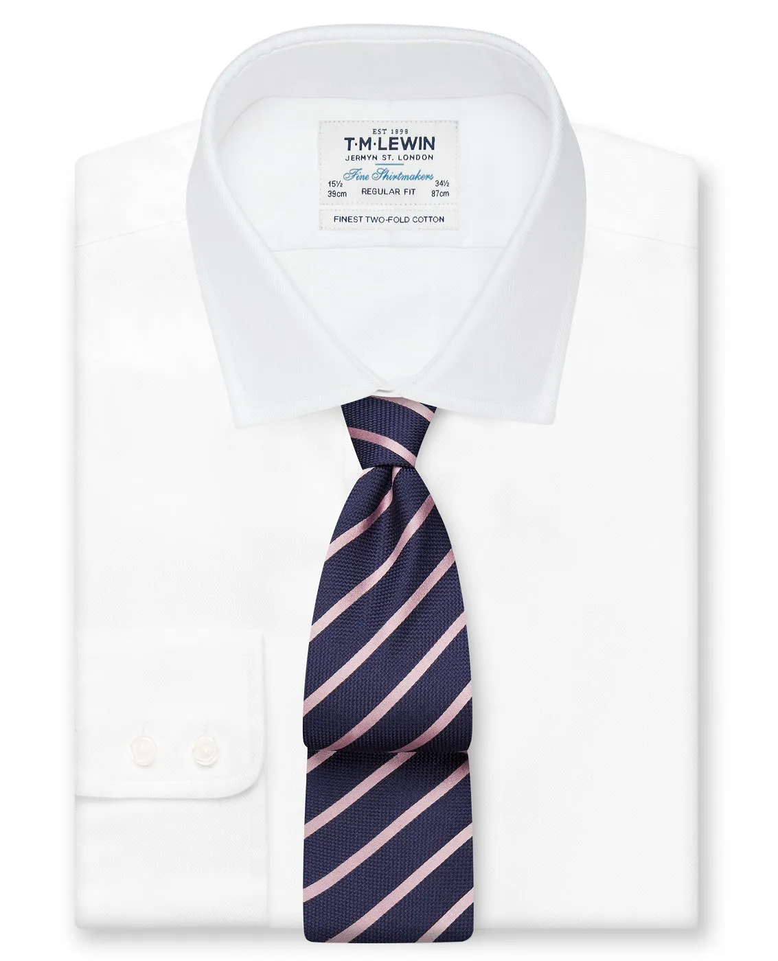 Stripe Tie Navy Pink sold by T.M.Lewin product image thumbnail 2