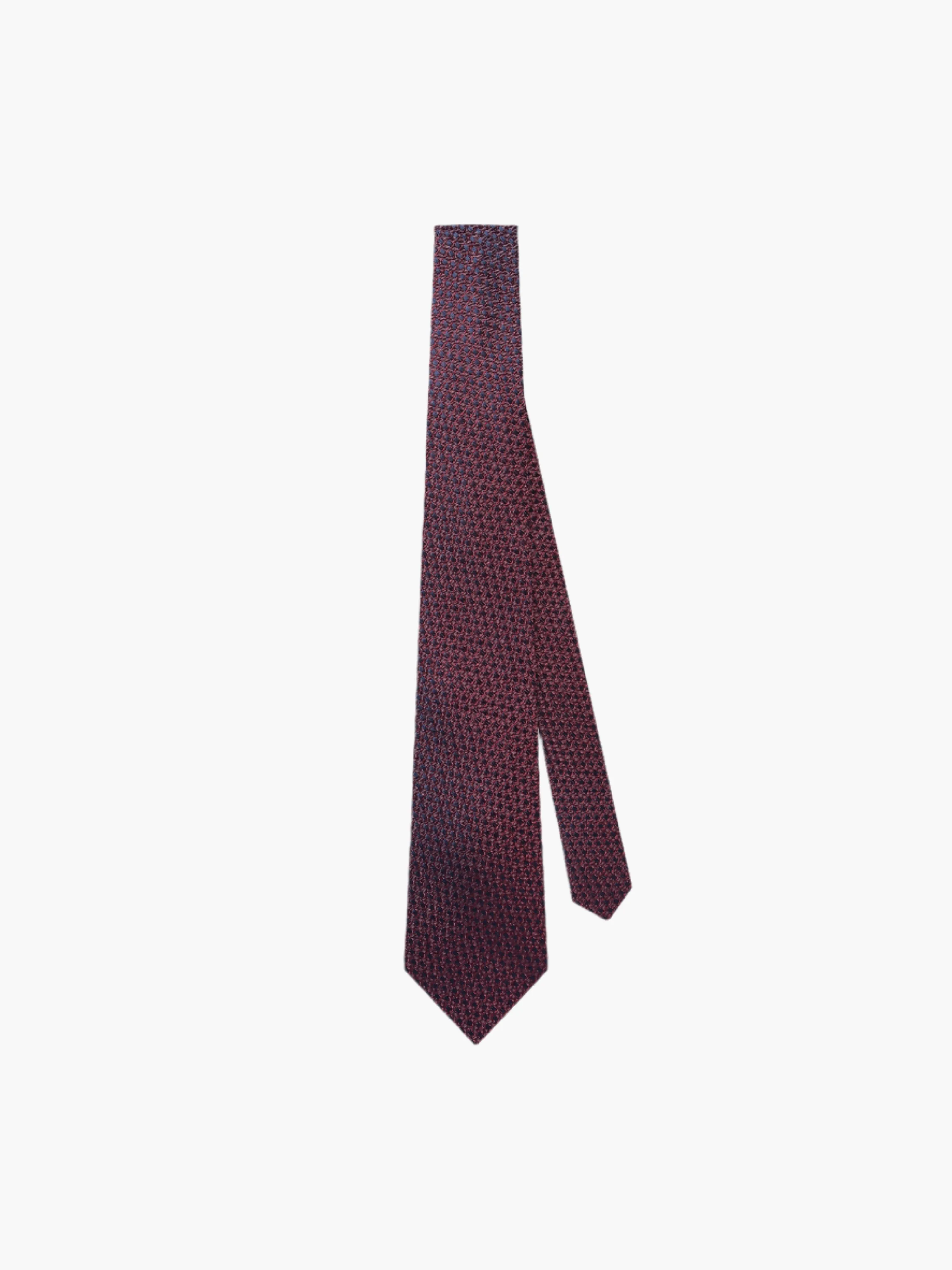 Burgundy Textured Grenadine Silk Tie sold by T.M.Lewin