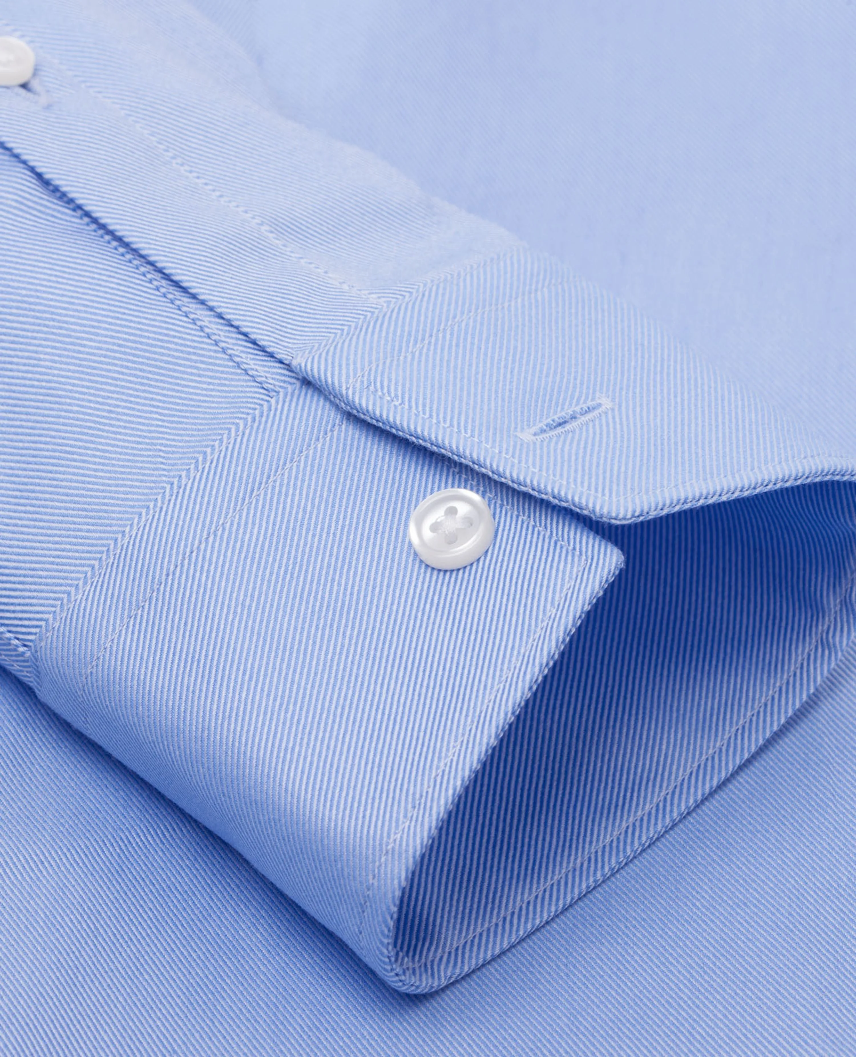 Blue Bold Twill Super Fitted Single Cuff Classic Collar Shirt sold by T.M.Lewin product image thumbnail 3