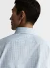 Non-Iron Light Blue Gingham Twill Slim Fit Single Cuff Classic Collar Shirt sold by T.M.Lewin