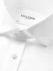 Non-Iron White Twill Fitted Double Cuff Classic Collar Shirt sold by T.M.Lewin