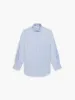 Light Blue Bold Twill Super Fitted Double Cuff Classic Collar Shirt sold by T.M.Lewin