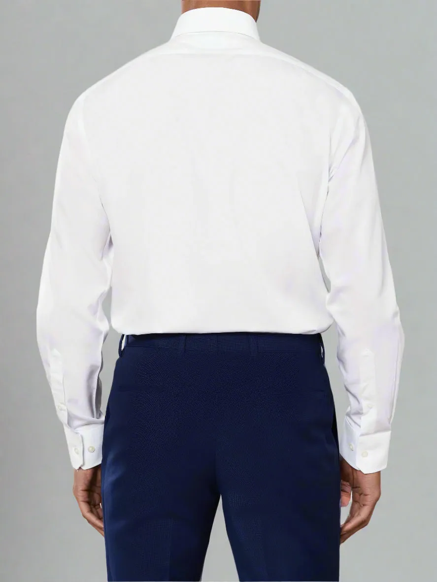 Non-Iron Slim Fit White Poplin Button Cuff Shirt sold by T.M.Lewin product image thumbnail 3