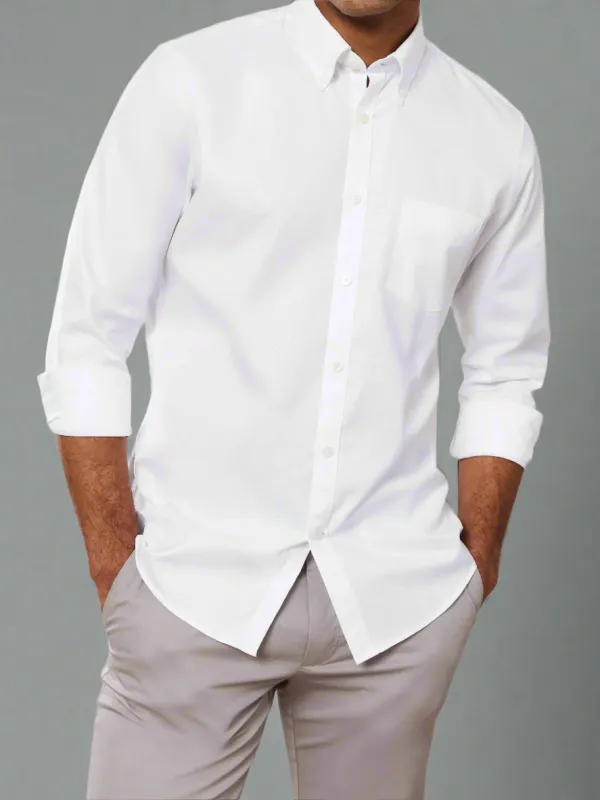 Royal Oxford Slim Fit Plain White Shirt sold by T.M.Lewin