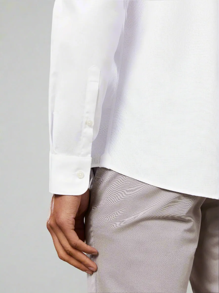 Royal Oxford Slim Fit Plain White Shirt sold by T.M.Lewin product image thumbnail 3