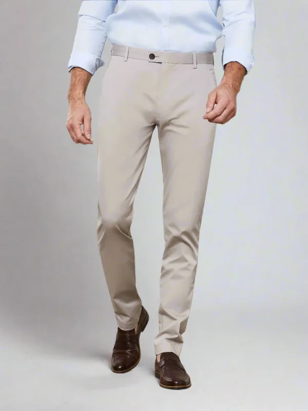 Radcliffe Slim Fit Stone Chino sold by T.M.Lewin