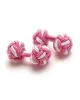 Pink White Silk Knot Links sold by T.M.Lewin