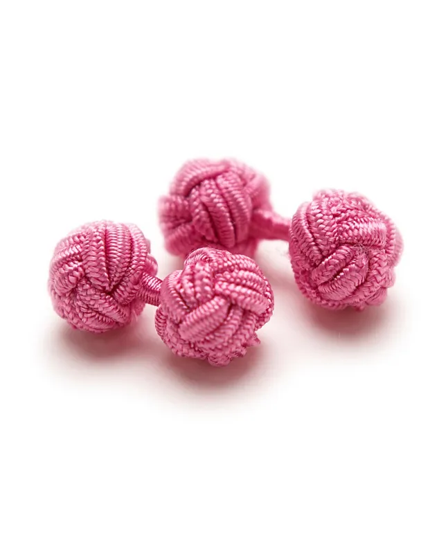 Pink Silk Knot Links sold by T.M.Lewin