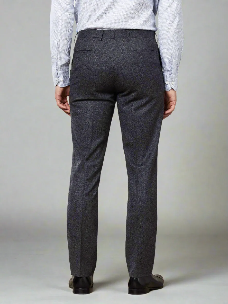 Freud Slim Fit Charcoal Trousers sold by T.M.Lewin product image thumbnail 2