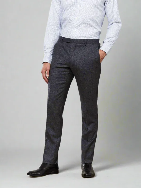 Freud Slim Fit Charcoal Trousers sold by T.M.Lewin