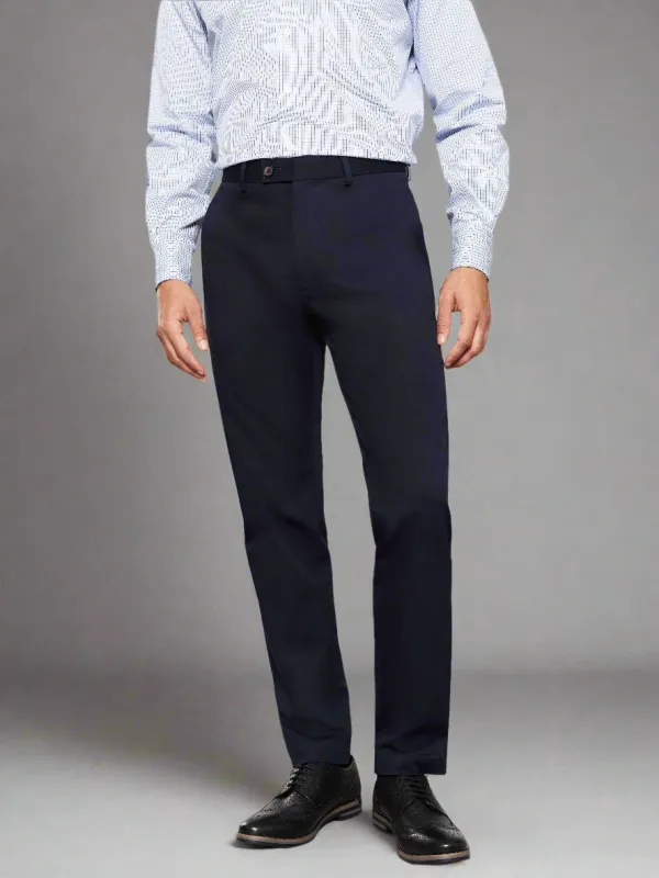 Radcliffe Slim Fit Navy Cotton Stretch Chino sold by T.M.Lewin