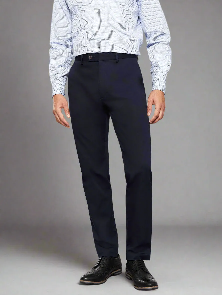 Radcliffe Slim Fit Navy Cotton Stretch Chino sold by T.M.Lewin