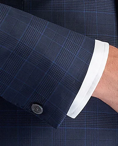 The Peacock Slim Fit Blue Check Jacket sold by T.M.Lewin product image thumbnail 5