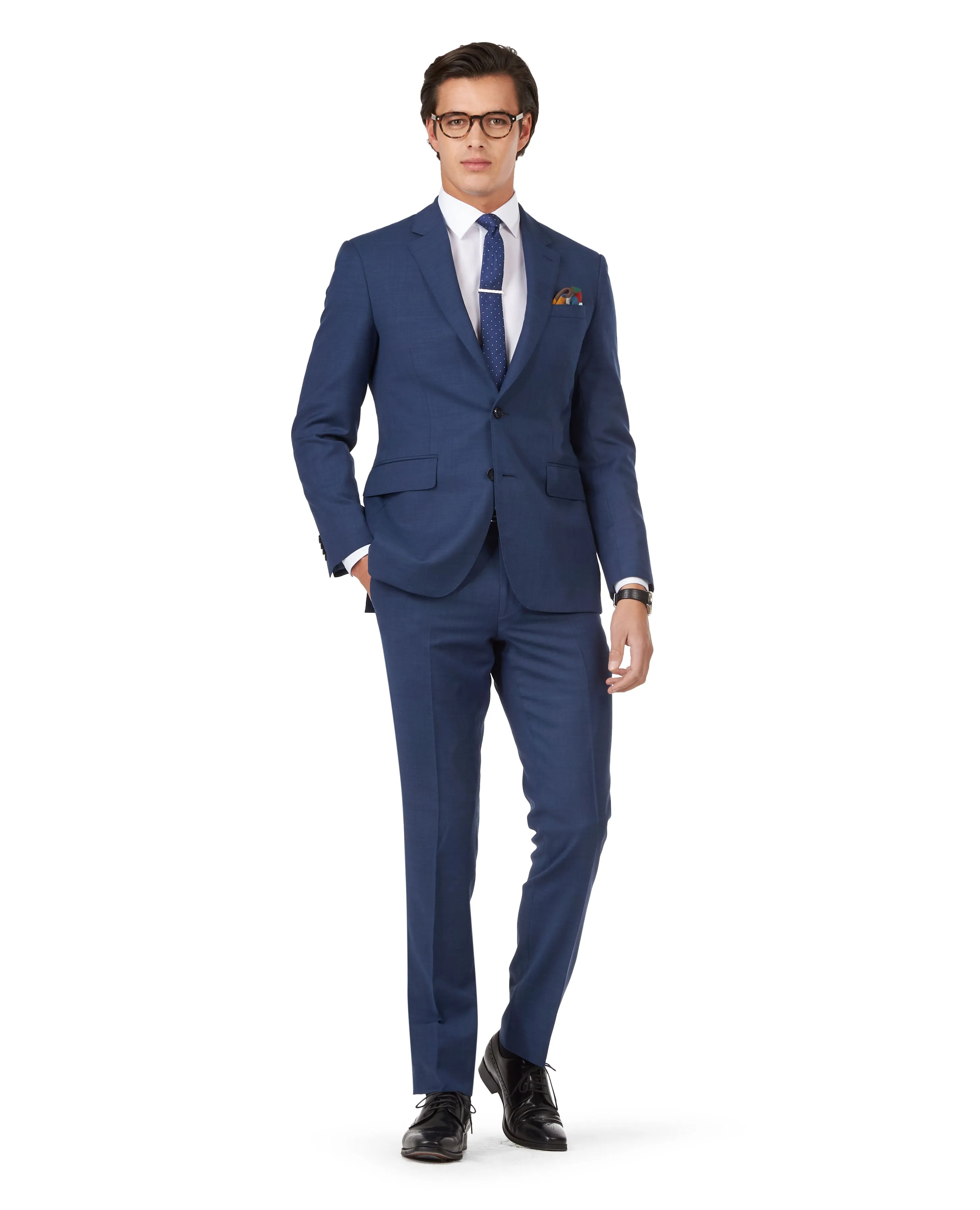 The Islington Slim Fit Blue Semi Plain Jacket sold by T.M.Lewin