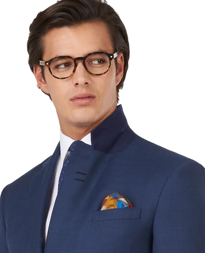 The Islington Slim Fit Blue Semi Plain Jacket sold by T.M.Lewin product image thumbnail 3