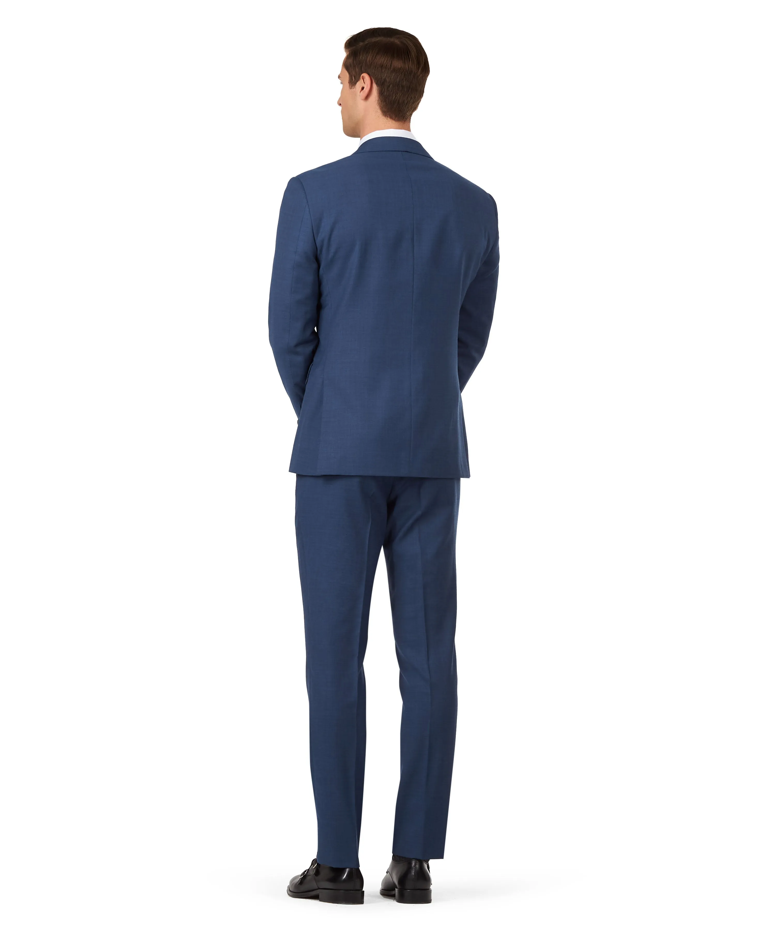 The Yellowwood Slim Fit Blue Textured Weave Jacket sold by T.M.Lewin product image thumbnail 2