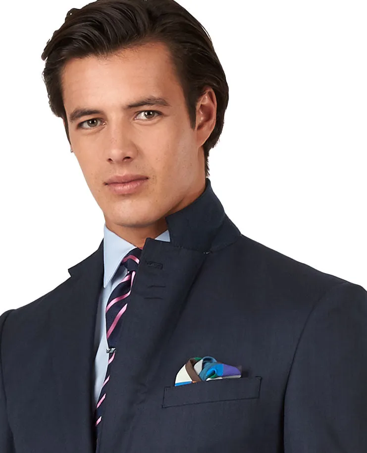 The Lancaster Regular Fit Navy Blue Sharkskin Jacket sold by T.M.Lewin product image thumbnail 3