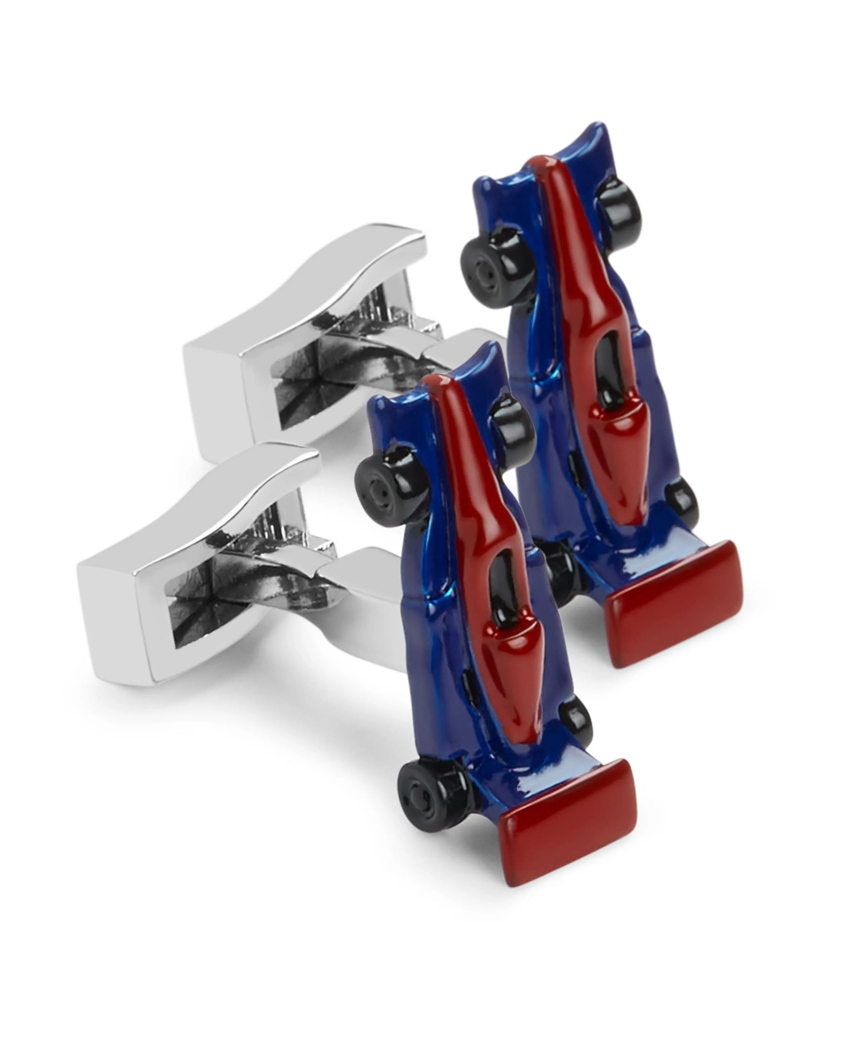 Red and Blue Racing Car Cufflinks sold by T.M.Lewin