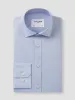 Non-Iron Plain Light Blue Twill Super Fitted Single Cuff Classic Collar sold by T.M.Lewin