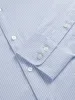 Non-Iron Chalk Stripe Light Blue Twill Regular Fit Single Cuff Classic Collar sold by T.M.Lewin