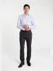 Non-Iron Chalk Stripe Light Blue Twill Regular Fit Single Cuff Classic Collar sold by T.M.Lewin