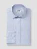 Non-Iron Chalk Stripe Light Blue Twill Regular Fit Single Cuff Classic Collar sold by T.M.Lewin