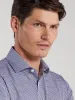 Non-Iron Gingham Navy Poplin Regular Fit Single Cuff Classic Collar Shirt sold by T.M.Lewin