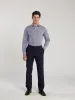 Non-Iron Gingham Navy Poplin Regular Fit Single Cuff Classic Collar Shirt sold by T.M.Lewin