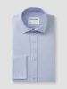 Non-Iron Plain Light Blue Twill Fitted Double Cuff Classic Collar sold by T.M.Lewin