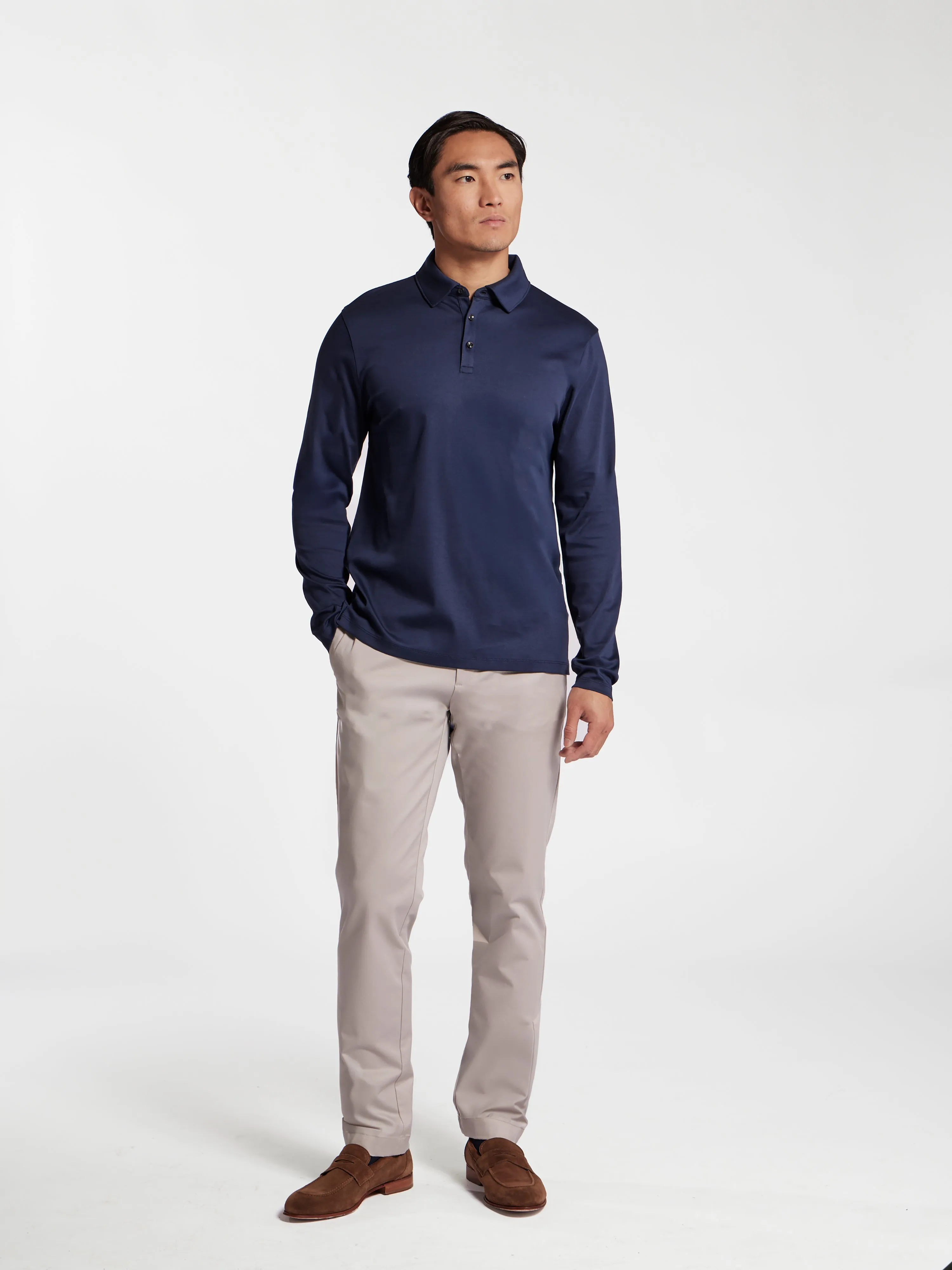 The Long Sleeve Smart Jersey Polo sold by T.M.Lewin product image thumbnail 2