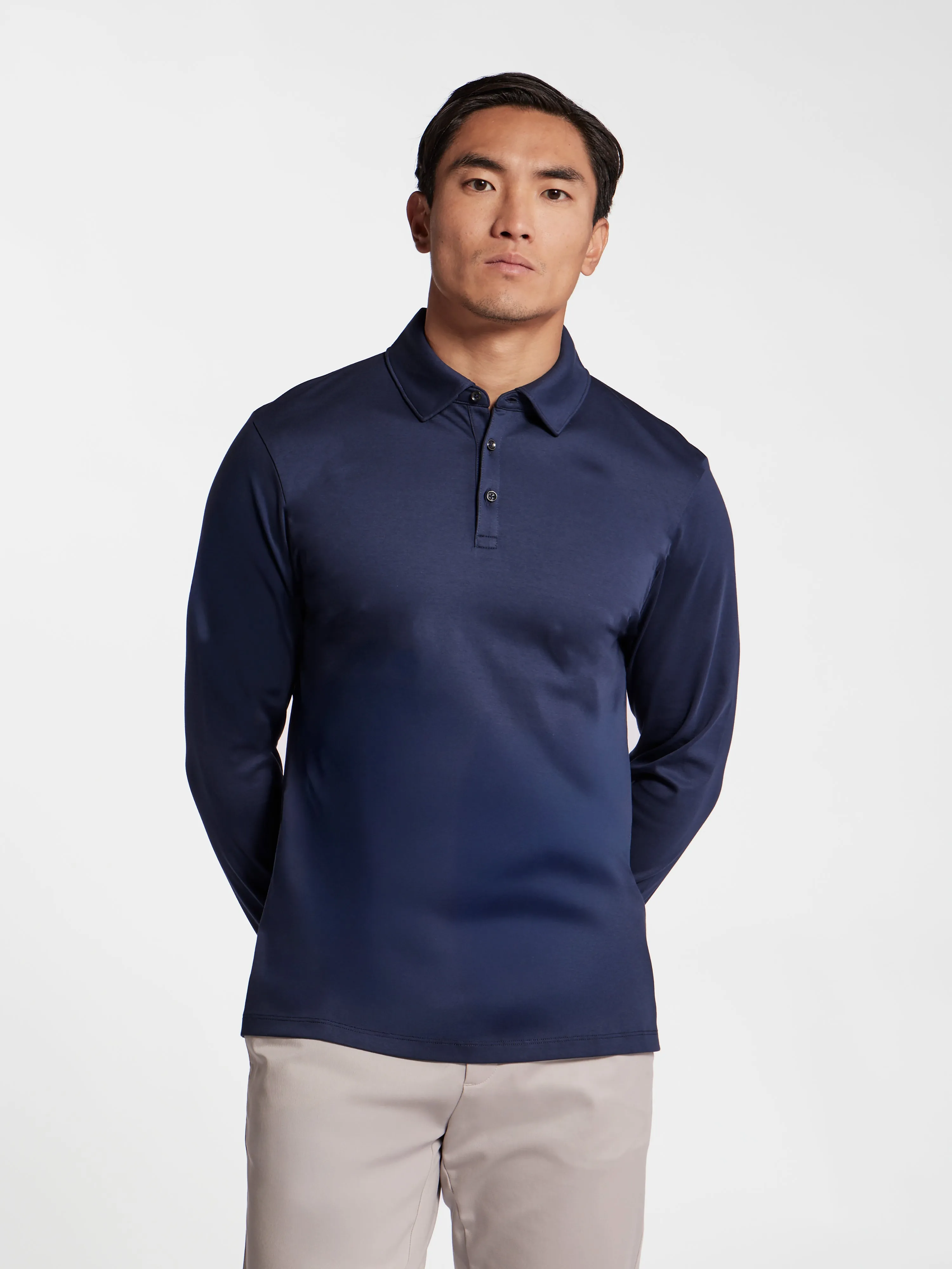 The Long Sleeve Smart Jersey Polo sold by T.M.Lewin product image thumbnail 3
