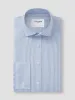 Non-Iron Bengal Stripe Light Blue Poplin Fitted Double Cuff Classic Collar Shirt sold by T.M.Lewin