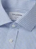 Non-Iron Bengal Stripe Light Blue Poplin Fitted Single Cuff Classic Collar Shirt sold by T.M.Lewin