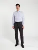 Non-Iron Gingham Light Blue Poplin Slim Fit Single Cuff Classic Collar Shirt sold by T.M.Lewin