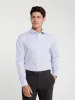 Non-Iron Gingham Light Blue Poplin Slim Fit Single Cuff Classic Collar Shirt sold by T.M.Lewin