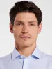 Non-Iron Gingham Light Blue Poplin Slim Fit Single Cuff Classic Collar Shirt sold by T.M.Lewin