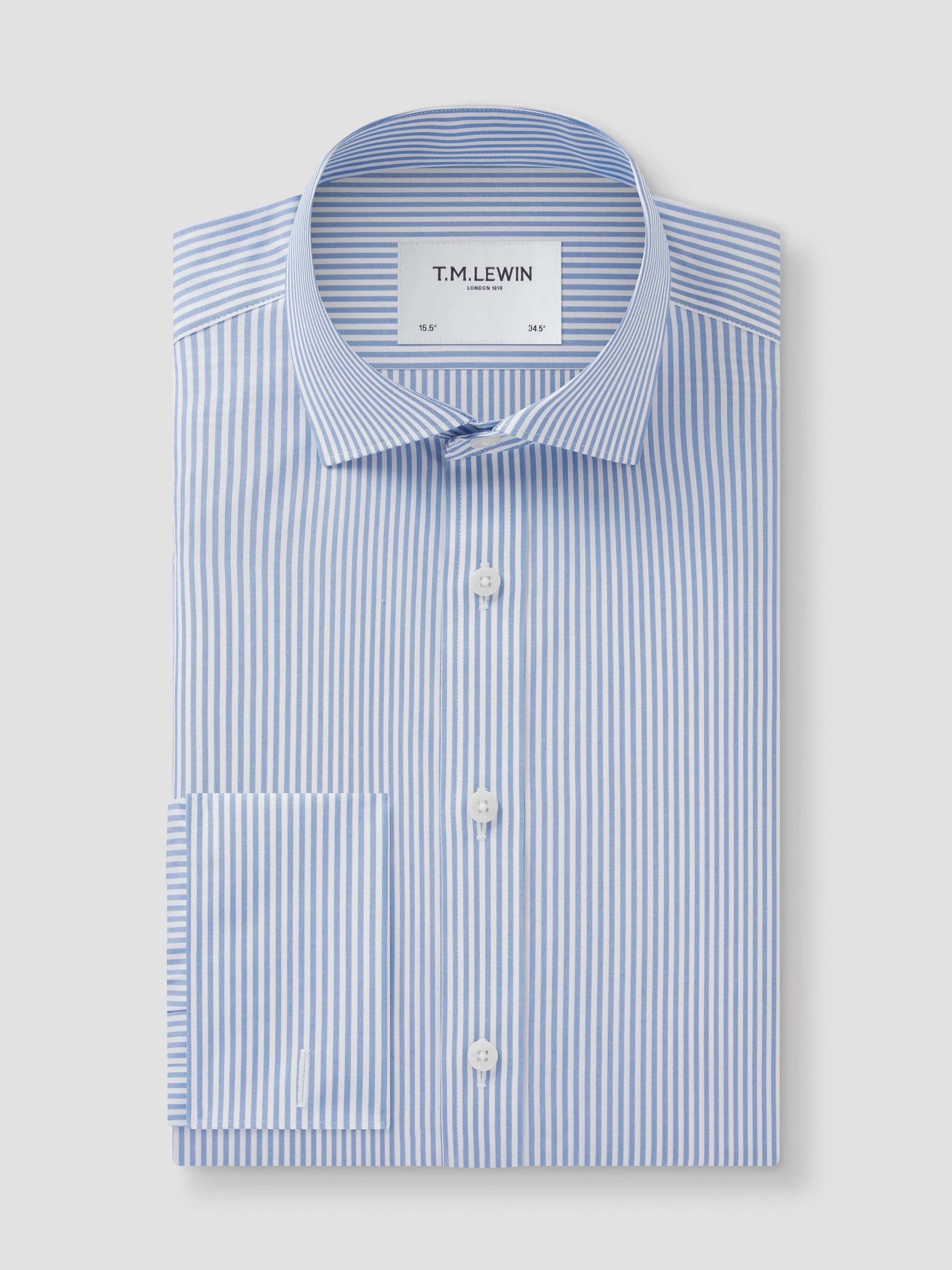 Non-Iron Bengal Stripe Poplin Shirt sold by T.M.Lewin product image thumbnail 4