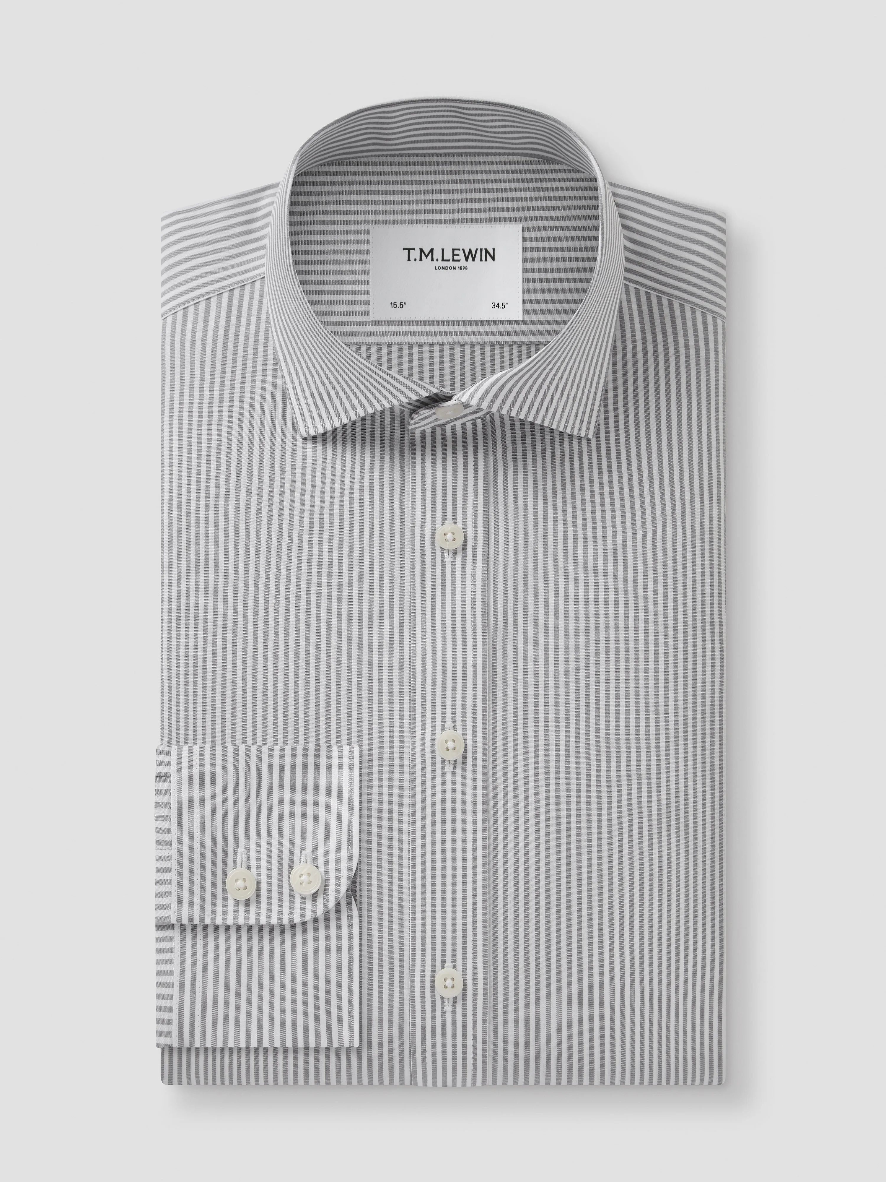 Non-Iron Bengal Stripe Poplin Shirt sold by T.M.Lewin product image thumbnail 2